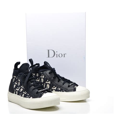 walk'n'dior high-top sneaker in dior oblique technical knit|walk and Dior shoes.